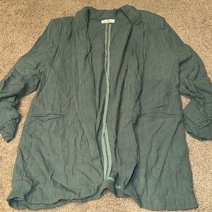 entro Green Open Front Blazer